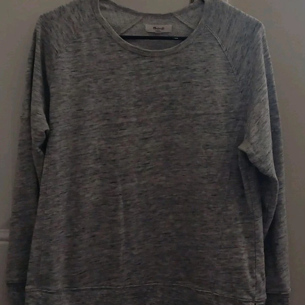 Madewell Light Gray Heather Pullover Sweatshirt